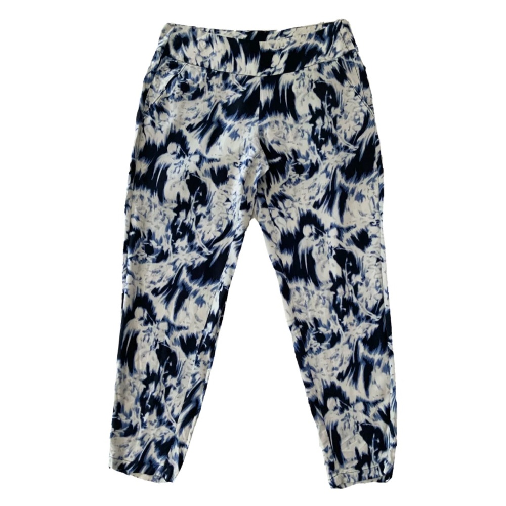 Stylish Blue and White Women's Pants
